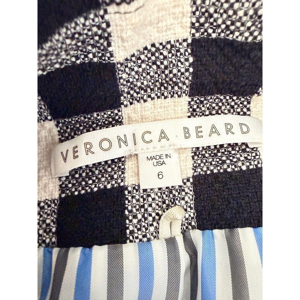 Veronica Beard Gingham Check Plaid Dickey Miller Jacket Blazer Double Breasted 6 - Picture 6 of 8